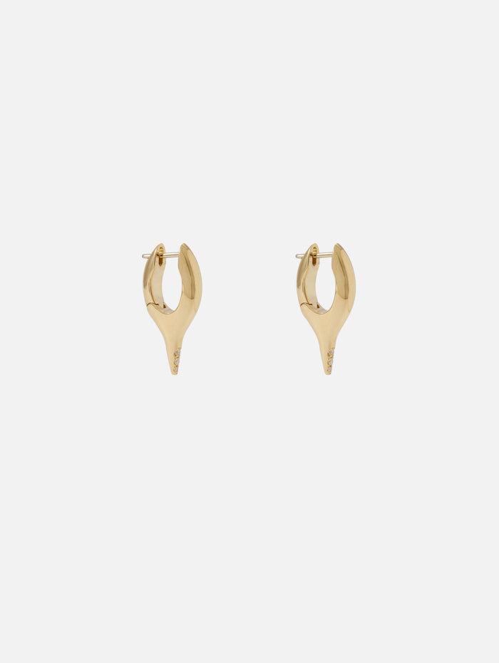 Mini Lola Needle Earrings,MELISSA KAYE,YELLOW GOLD,Image 1