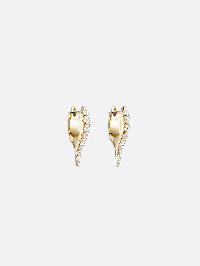 Mini Lola Needle Earrings,MELISSA KAYE,YELLOW GOLD,Image 1