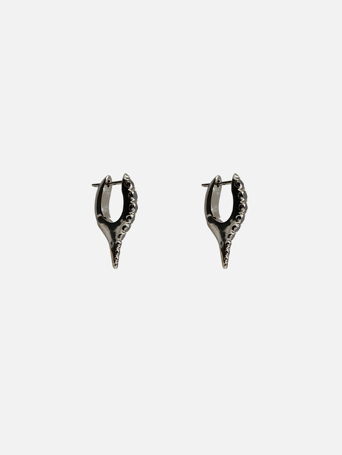 Mini Lola Needle Earrings,MELISSA KAYE,BLACK GOLD,Image 1