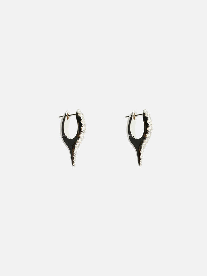 Mini Lola Needle Earrings,MELISSA KAYE,WHITE GOLD,Image 1
