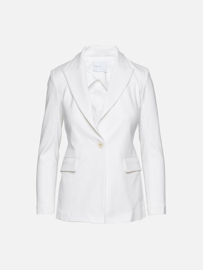 Peak Lapel Jacket,ROSETTA GETTY,WHITE,Image 1