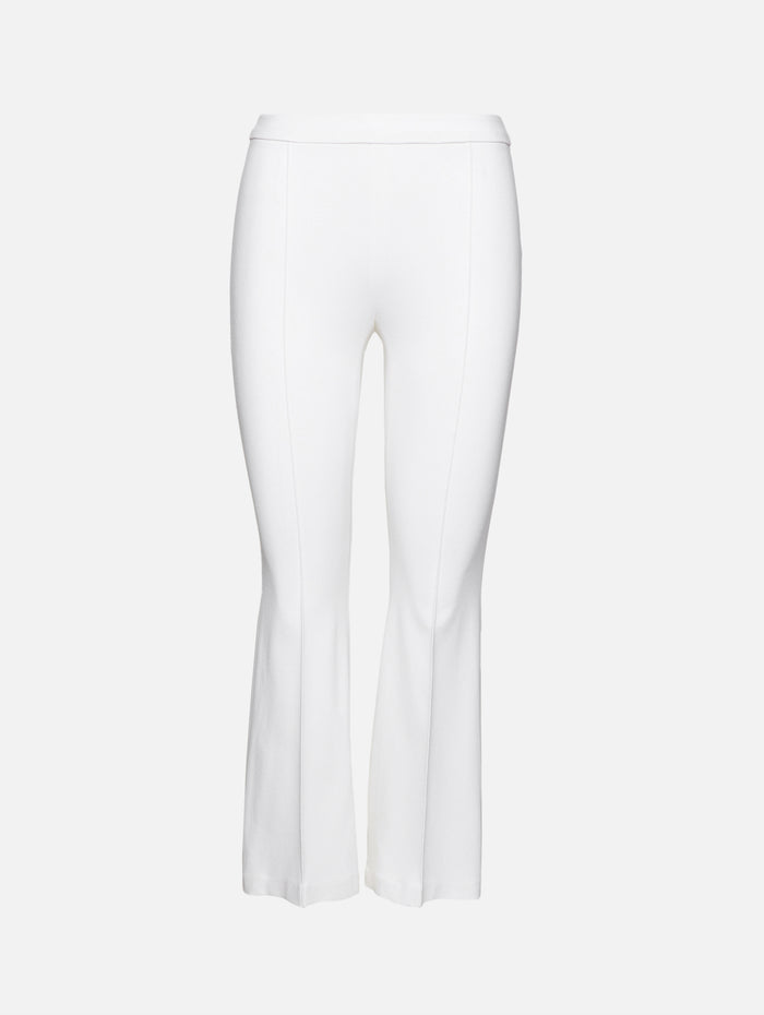 Pull On Cropped Flare Pant,ROSETTA GETTY,WHITE,Image 1