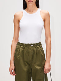 Curved Rib Tank,TOTÉME,WHITE,Image 7