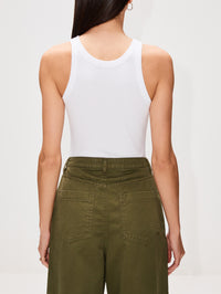Curved Rib Tank,TOTÉME,WHITE,Image 8