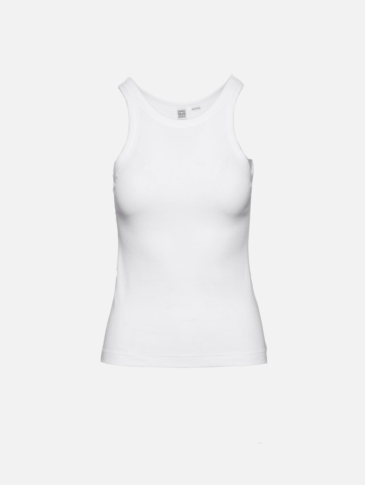Curved Rib Tank,TOTÉME,WHITE,Image 5
