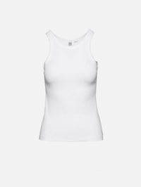 Curved Rib Tank,TOTÉME,WHITE,Image 5