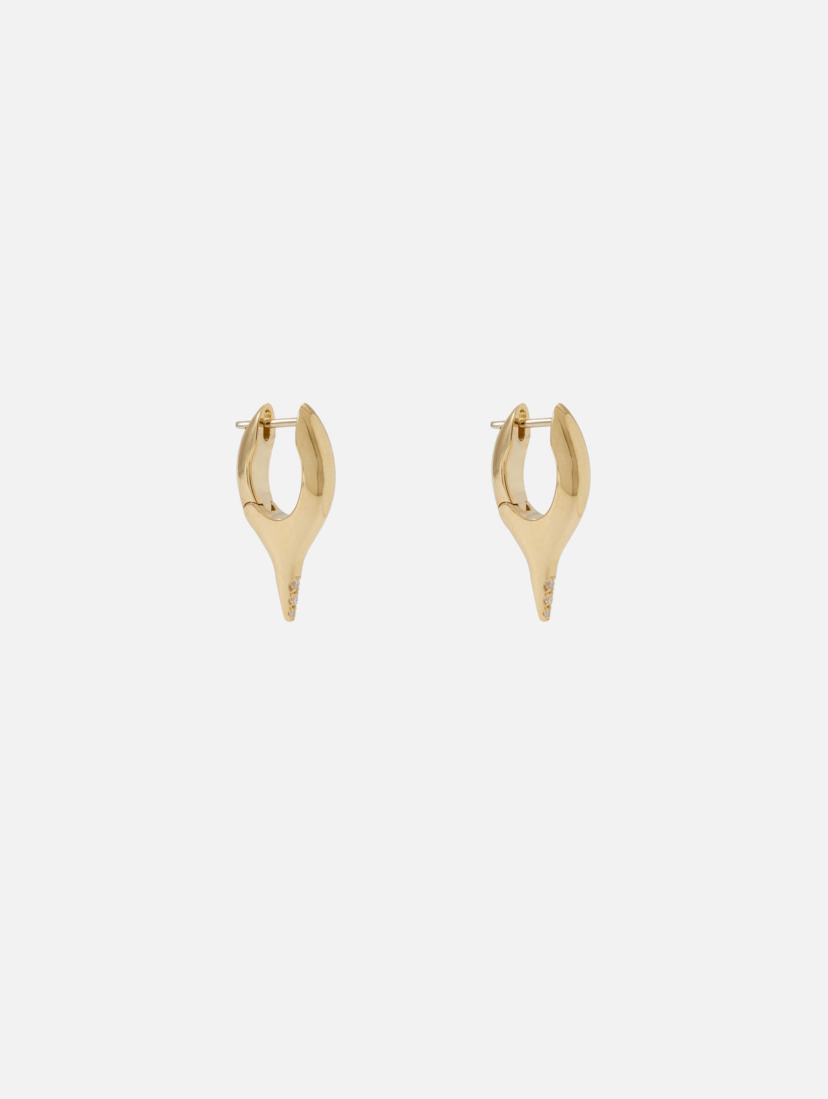 Mini Lola Needle Earrings,MELISSA KAYE,YELLOW GOLD,Image 1