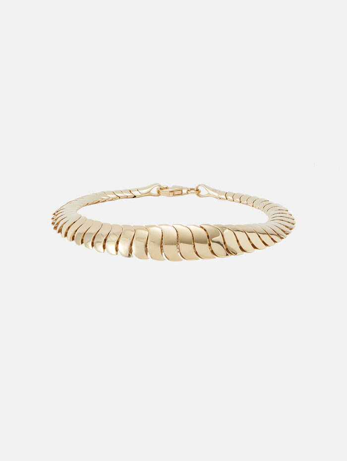 Wide Cobra Bracelet,SHYLEE ROSE,YELLOW GOLD,Image 1