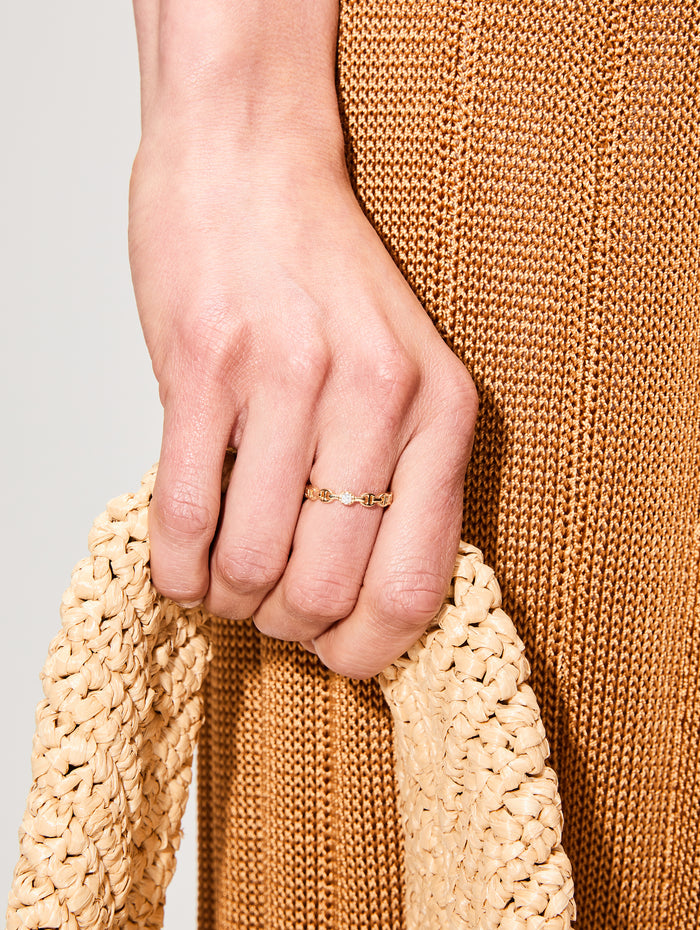 Micro Tri-Link II Ring,HOORSENBUHS,YELLOW GOLD,Image 1