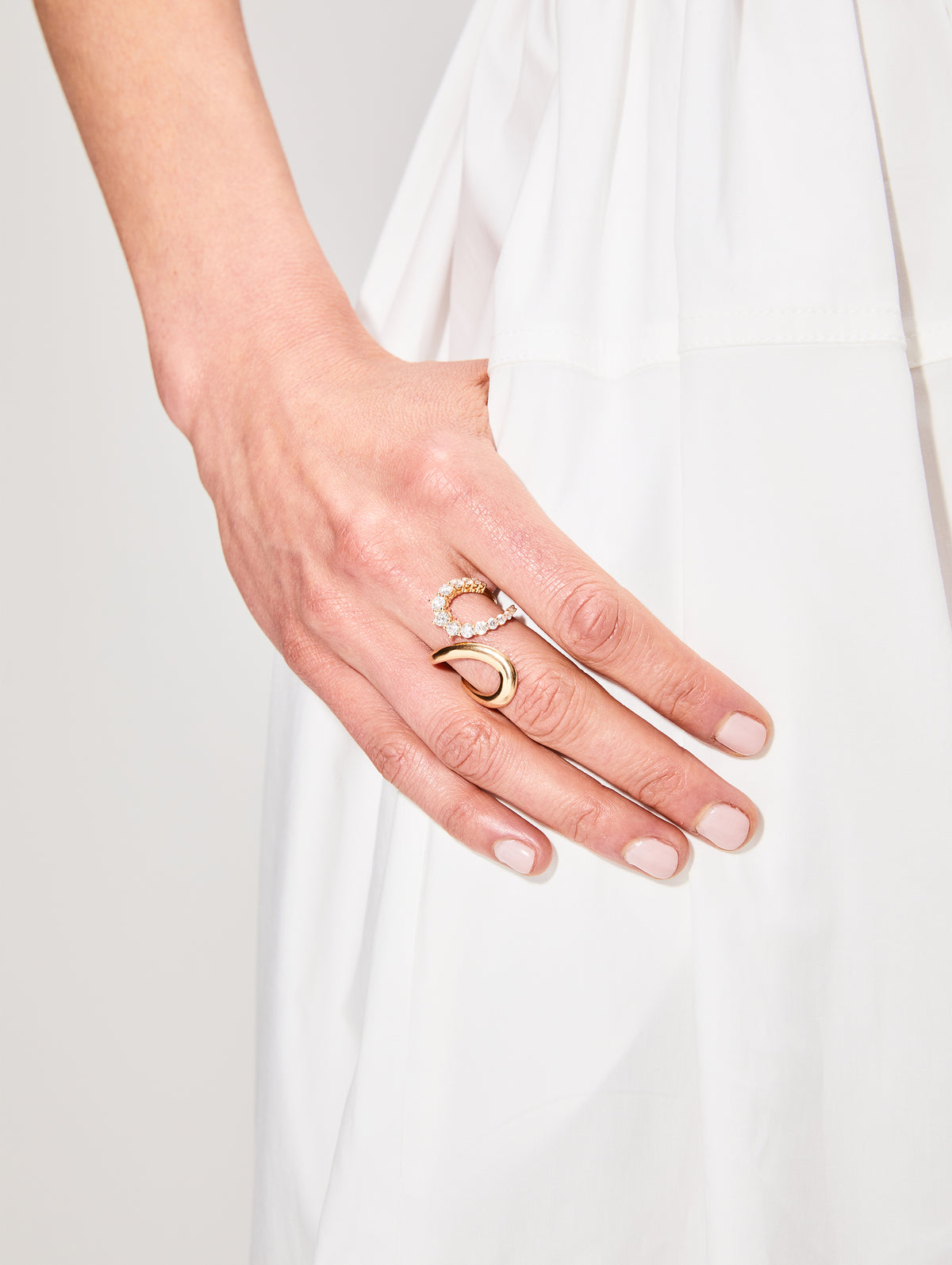 Aria Diamond Jane Ring,MELISSA KAYE,YELLOW GOLD,Image 2