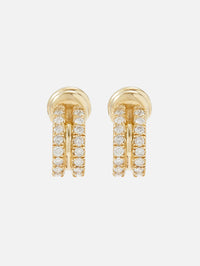 Amp Diamond Huggies,RENVI,YELLOW GOLD,Image 1