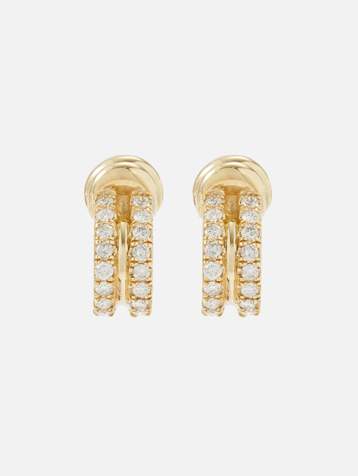 Amp Diamond Huggies,RENVI,YELLOW GOLD,Image 1