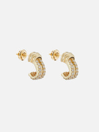 Amp Diamond Huggies,RENVI,YELLOW GOLD,Image 3