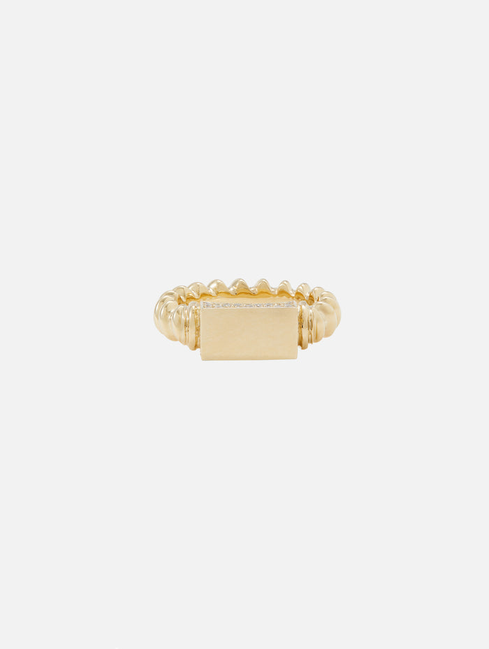 XL Corda Ring,RENVI,YELLOW GOLD,Image 1