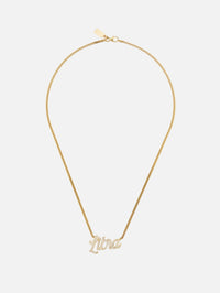 Libra Small La Firma Diamond Necklace,RENVI,YELLOW GOLD,Image 3