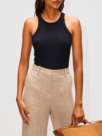 Curved Rib Tank,TOTÉME,WHITE,Image 3