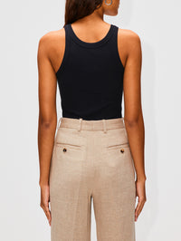 Curved Rib Tank,TOTÉME,WHITE,Image 4