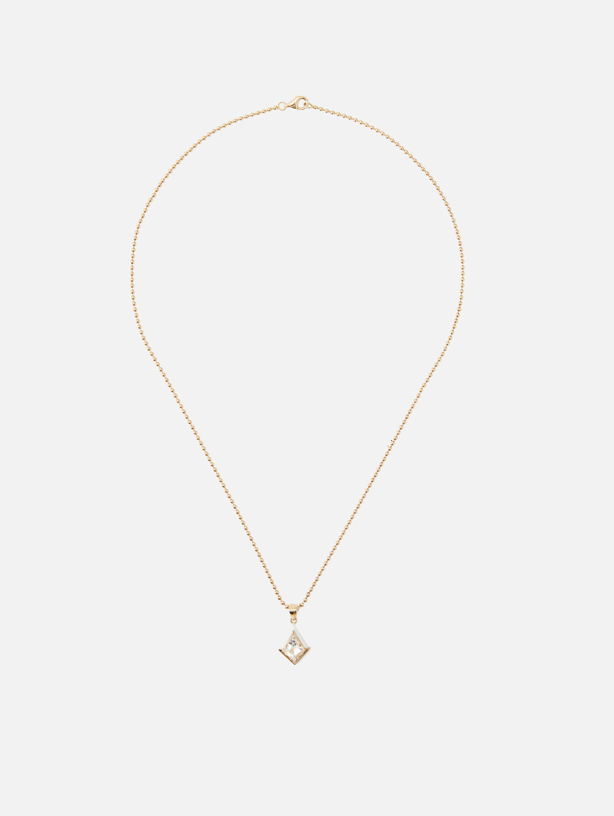 White Topaz and Diamond Twinkle Necklace,EMILY P WHEELER,YELLOW GOLD,Image 2