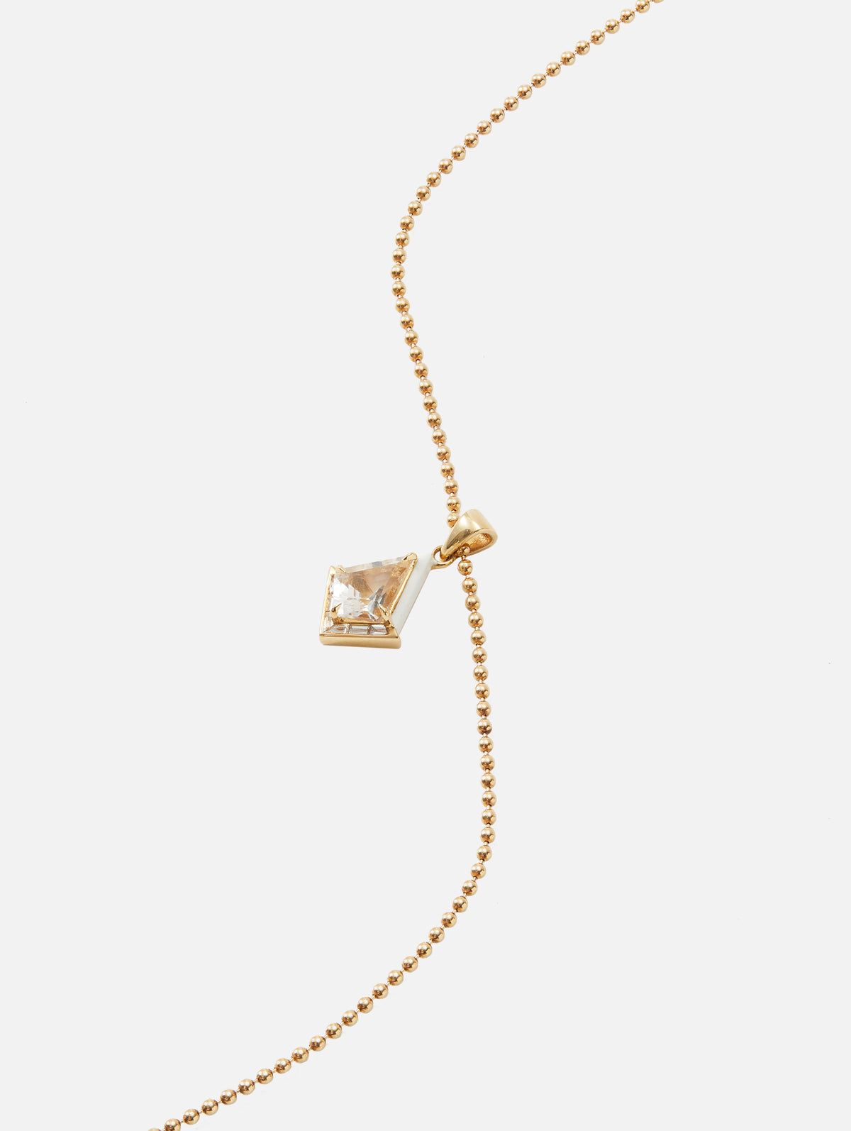 White Topaz and Diamond Twinkle Necklace,EMILY P WHEELER,YELLOW GOLD,Image 3