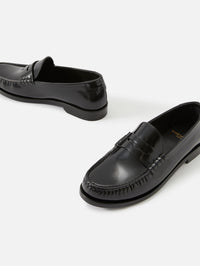 Le Loafer Penny Slipper 15mm,SAINT LAURENT,BLACK,Image 3
