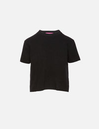 Cashmere Short Sleeve Top,THE ELDER STATESMAN,SUNSHINE,Image 1
