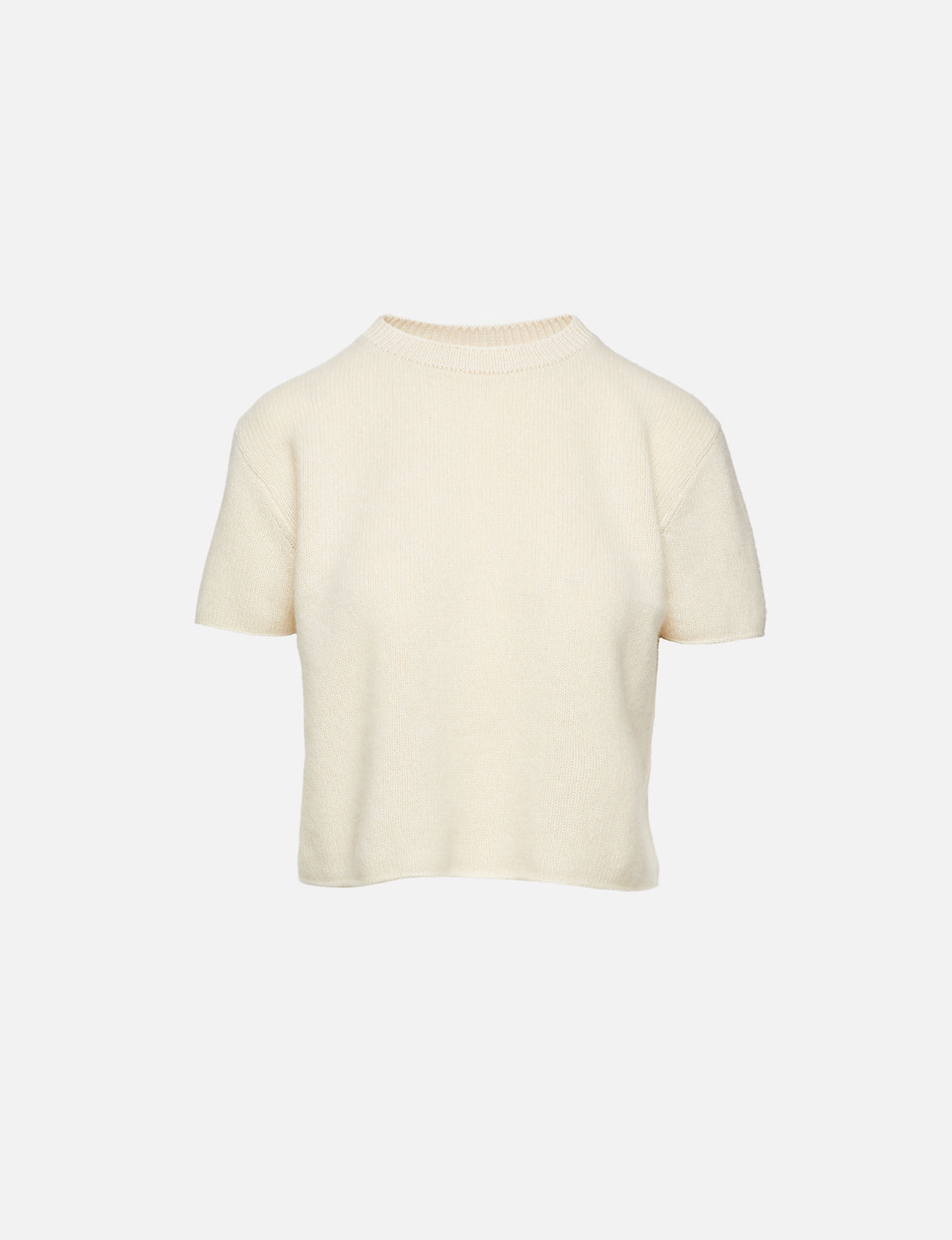 Cashmere Short Sleeve Top,THE ELDER STATESMAN,SUNSHINE,Image 4