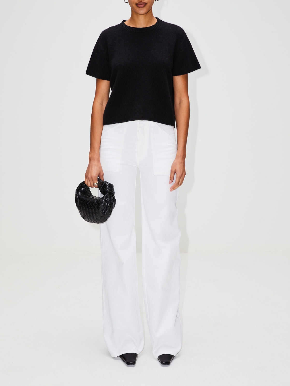 Cashmere Short Sleeve Top,THE ELDER STATESMAN,SUNSHINE,Image 2