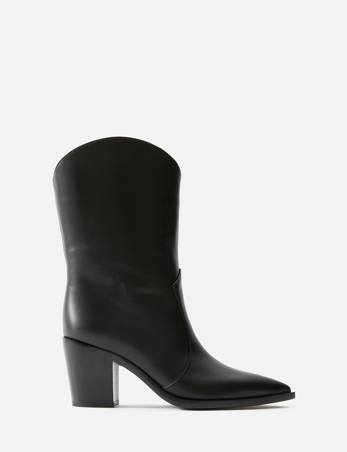Denver Leather Western Boot,GIANVITO ROSSI,BLACK,Image 1