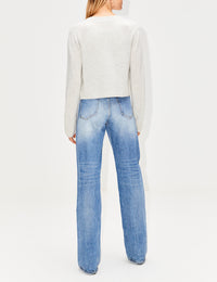 Dove Cropped Cardigan,ELYSEWALKER LABEL,CHALK,Image 12