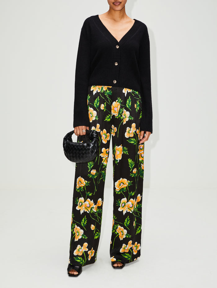 Dove Cropped Cardigan,ELYSEWALKER LABEL,BLACK,Image 1