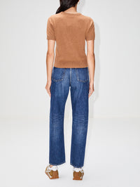 Dixie Short Sleeve Sweater,ELYSEWALKER LABEL,CHALK,Image 9