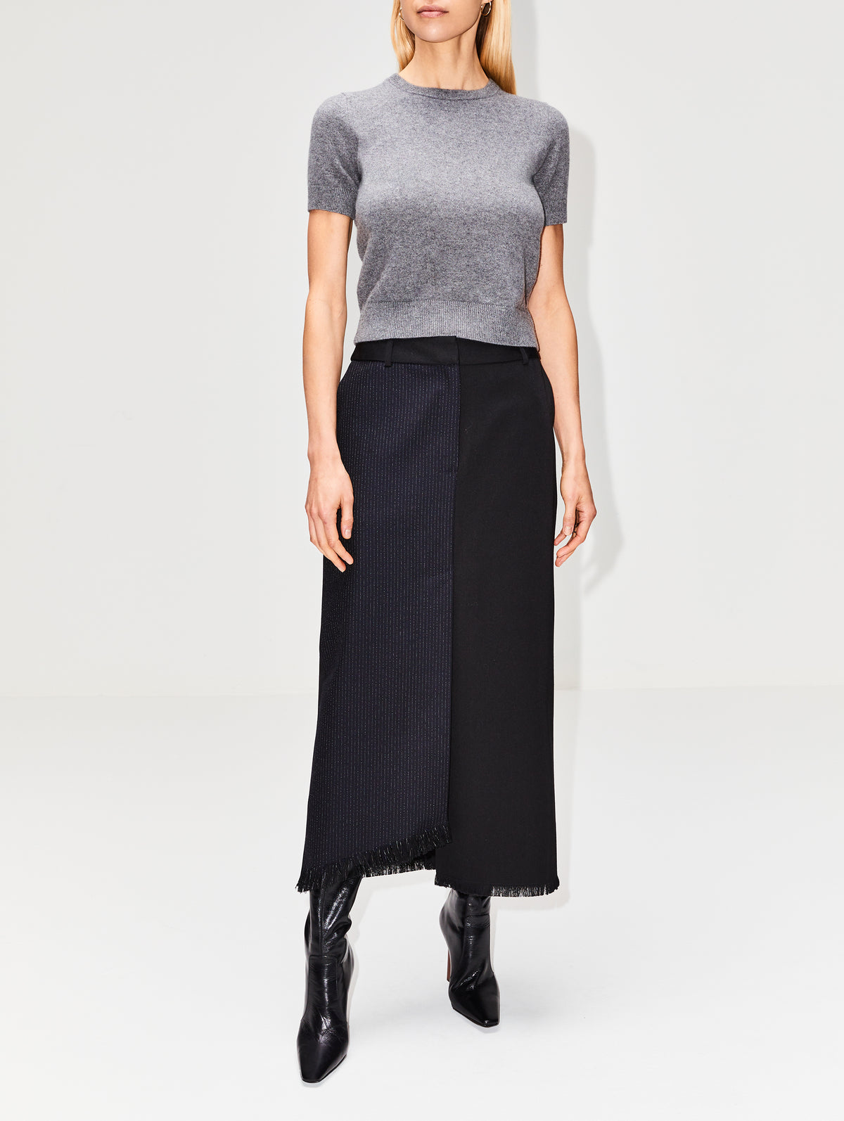 Dixie Short Sleeve Sweater,ELYSEWALKER LABEL,CHALK,Image 5