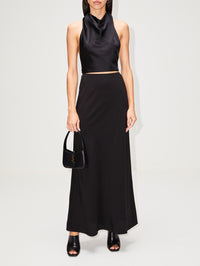 Bias Elastic Skirt,MATTEAU,BLACK,Image 2