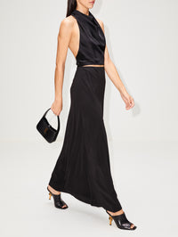 Bias Elastic Skirt,MATTEAU,BLACK,Image 3