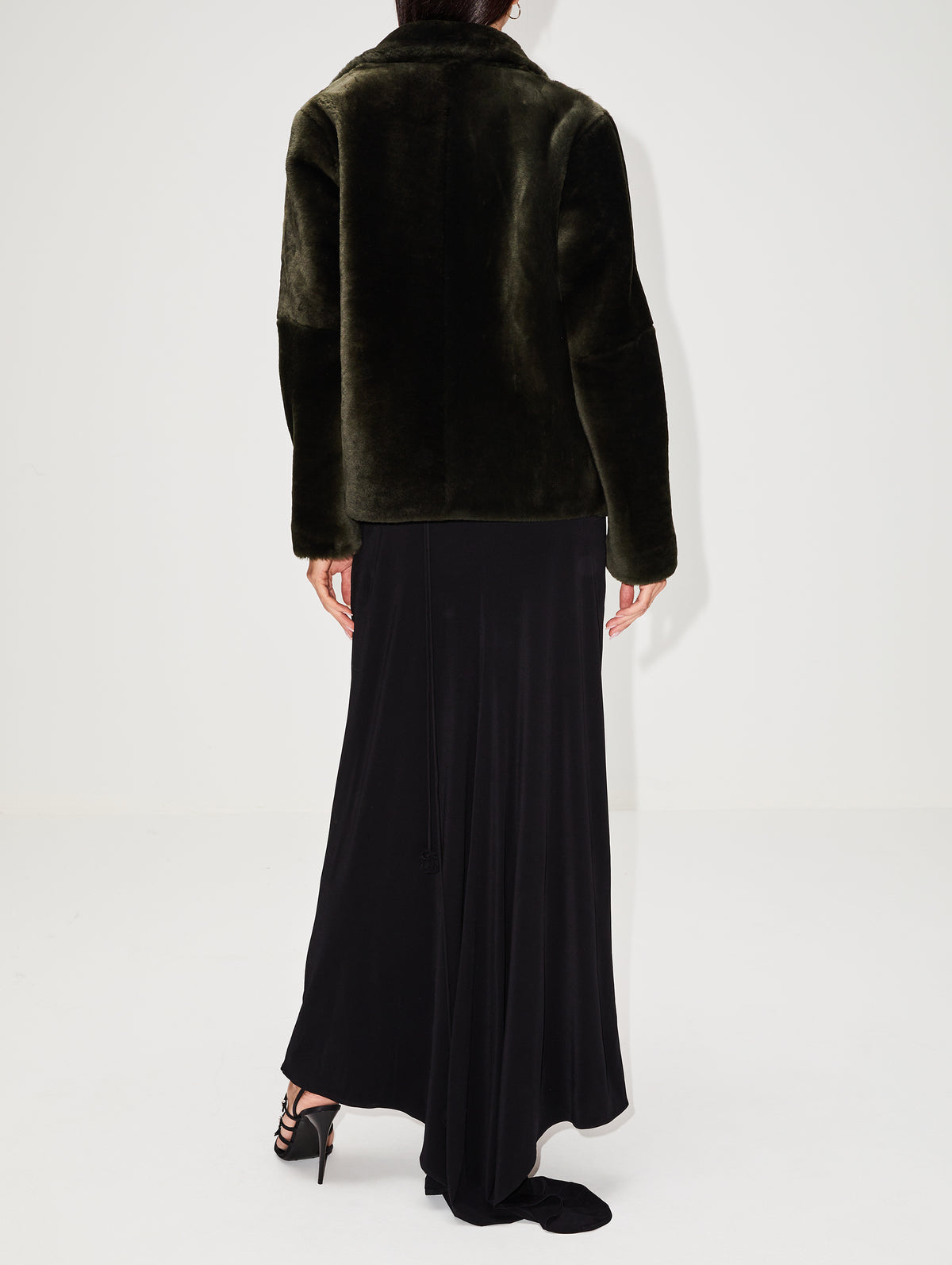 Fur Out Shearling Jacket,SUSAN BENDER,OLIVE,Image 6