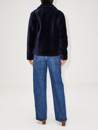 Fur Out Shearling Jacket,SUSAN BENDER,OLIVE,Image 3