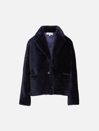 Fur Out Shearling Jacket,SUSAN BENDER,OLIVE,Image 1