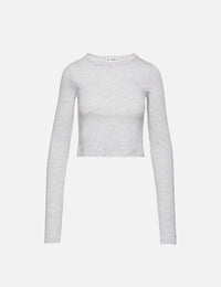 Long Sleeve Baby Tee,ÉTERNE,IVORY,Image 1