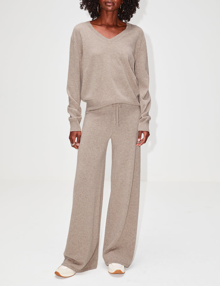 Denver Cashmere Sweater,ELYSEWALKER LABEL,TOAST,Image 1