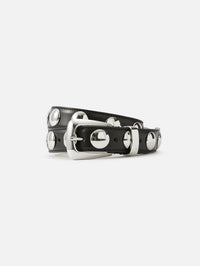 Benny Stud Belt 30mm,KHAITE,BLACK,Image 1
