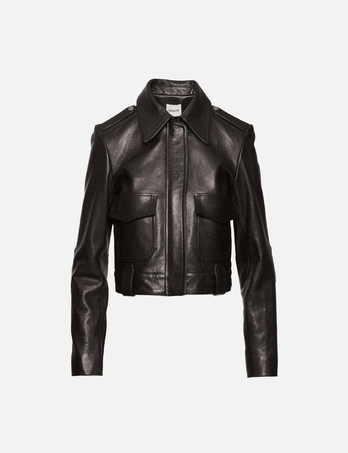 Cordelia Moto Jacket,KHAITE,BLACK,Image 1