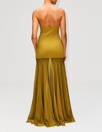 Katya Rib Knit Dress,BRANDON MAXWELL,DRIED TOBACCO,Image 4