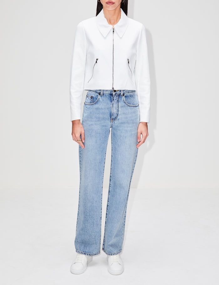 Relaxed Flight Jacket,SUSAN BENDER,WHITE,Image 1