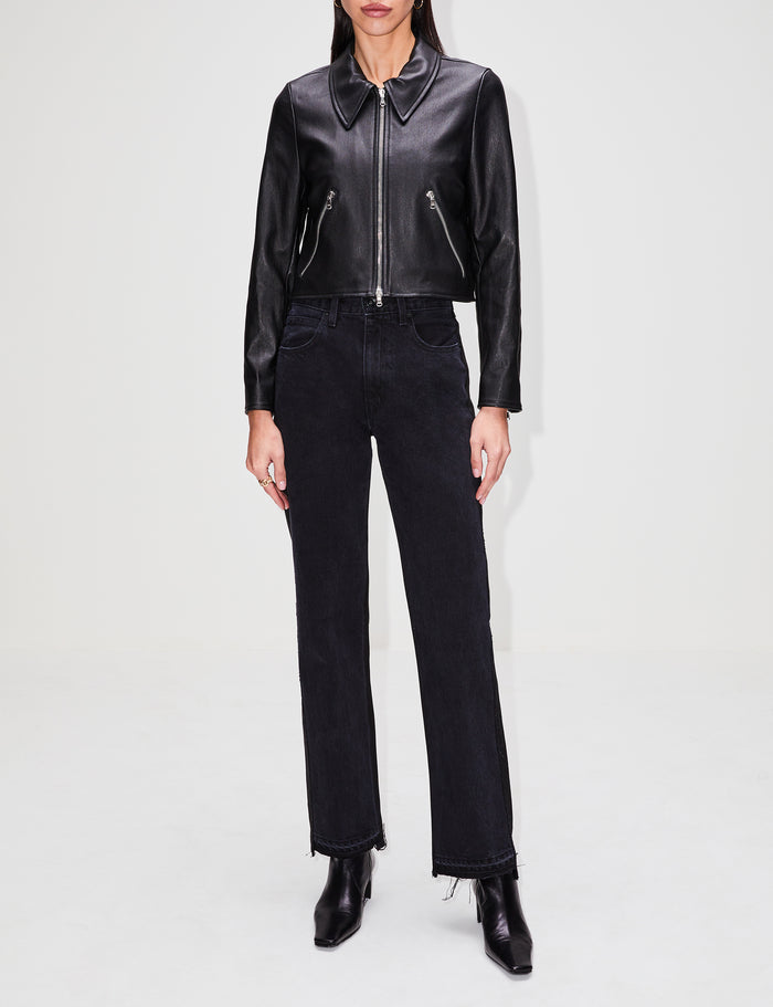 Relaxed Flight Jacket,SUSAN BENDER,BLACK,Image 1