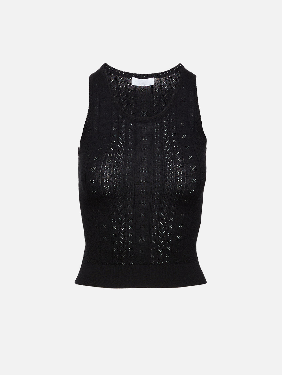 Gene Pointelle Tank,SABLYN,BLACK,Image 1