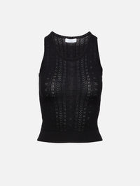 Gene Pointelle Tank,SABLYN,BLACK,Image 1