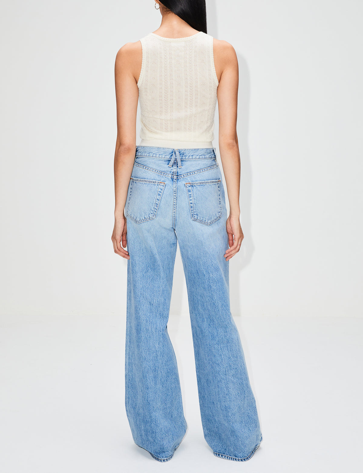 Gene Pointelle Tank,SABLYN,BLACK,Image 6