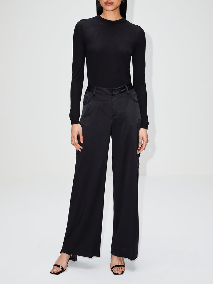Greta Sweater,PARTOW,BLACK,Image 1