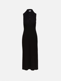 Sleeveless Polo Dress,ROSETTA GETTY,BLACK,Image 1