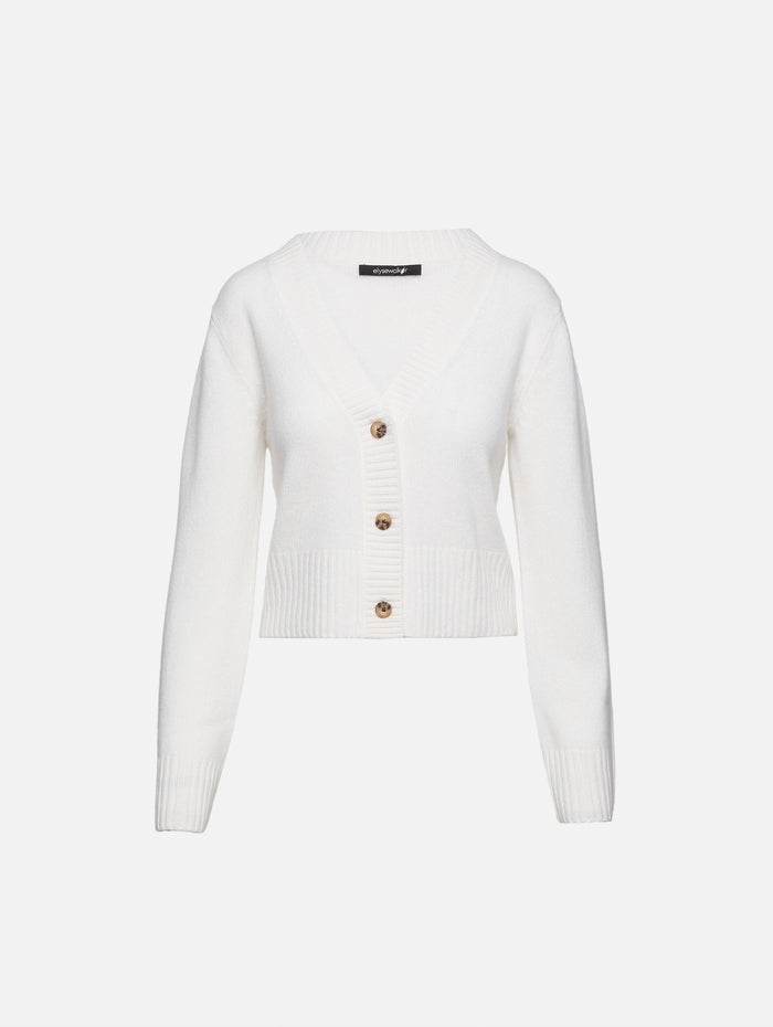 Dove Cropped Cardigan,ELYSEWALKER LABEL,CHALK,Image 1